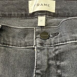 Frame Denim Women's Straight Leg Jeans - Charcoal